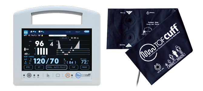 RGB Medical Devices社(スペイン)の新商品「TOF-cuff 筋弛緩モニタ」商品画像